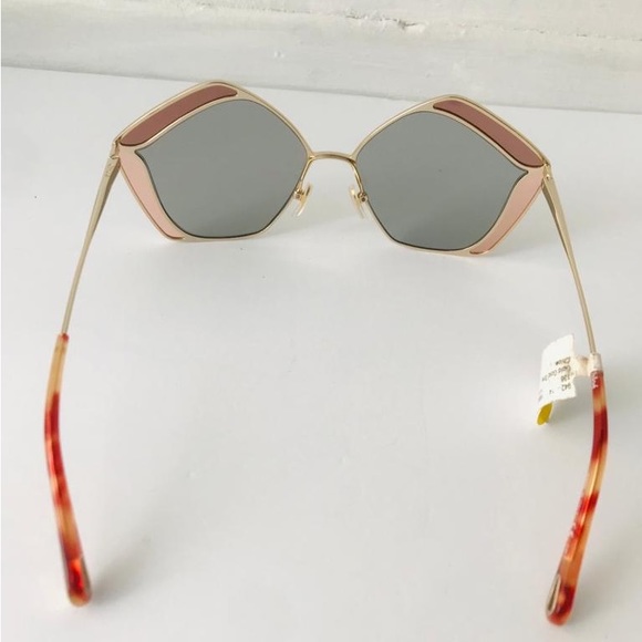 New - Chloé CH0026S Gemma metal and acetate pentagon-frame sunglasses - Picture 10 of 16